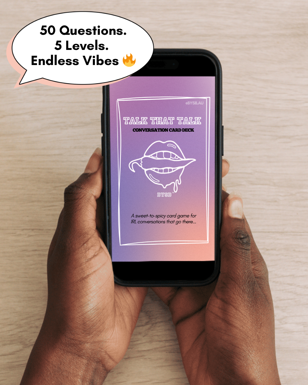 Talk That Talk | Sweet to Spicy Conversation Card Deck (Digital PDF)