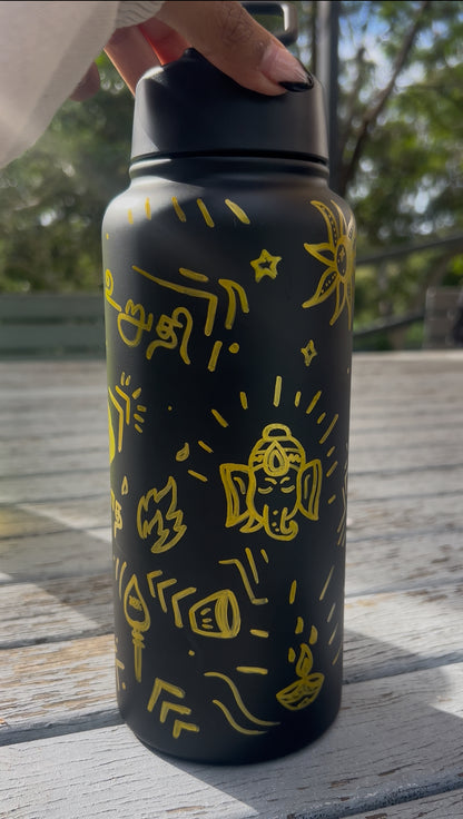 Hand-Painted Gold Bottles | Culture You Can Carry (Pre-Order)